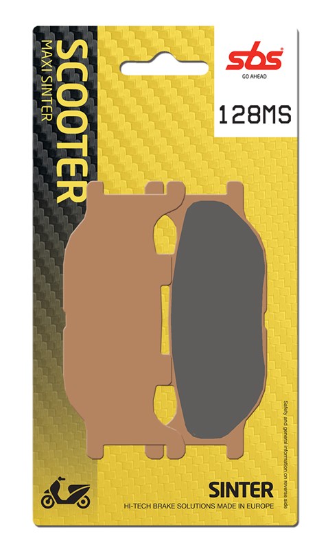SBS brake pads KH199 maxi sinteredsinteredcolour gold YAMAHA yp 250/450/500 italjet (128MS)